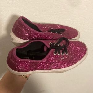 Vans Magenta Glitter Shoe